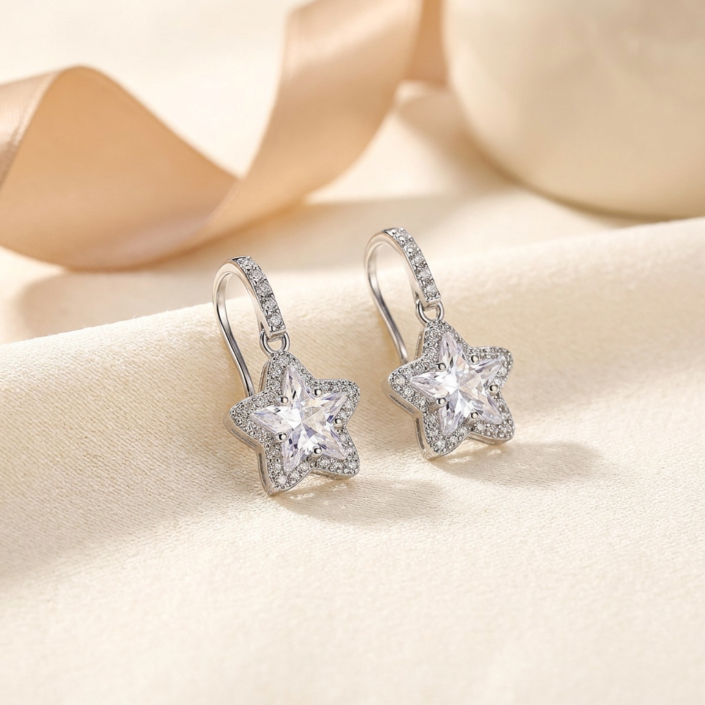 Star Halo Earrings