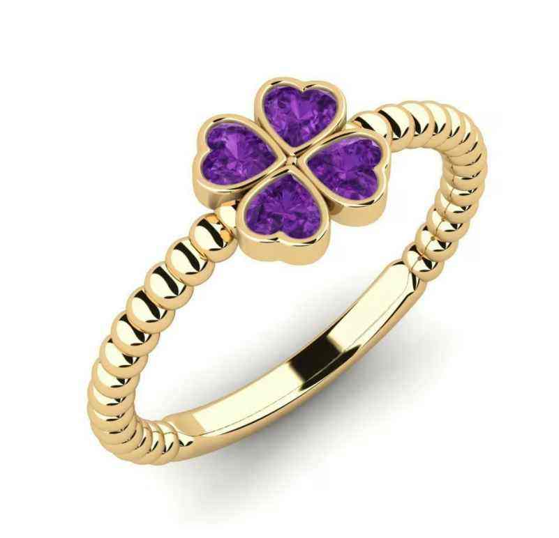 Purple Clover Ring
