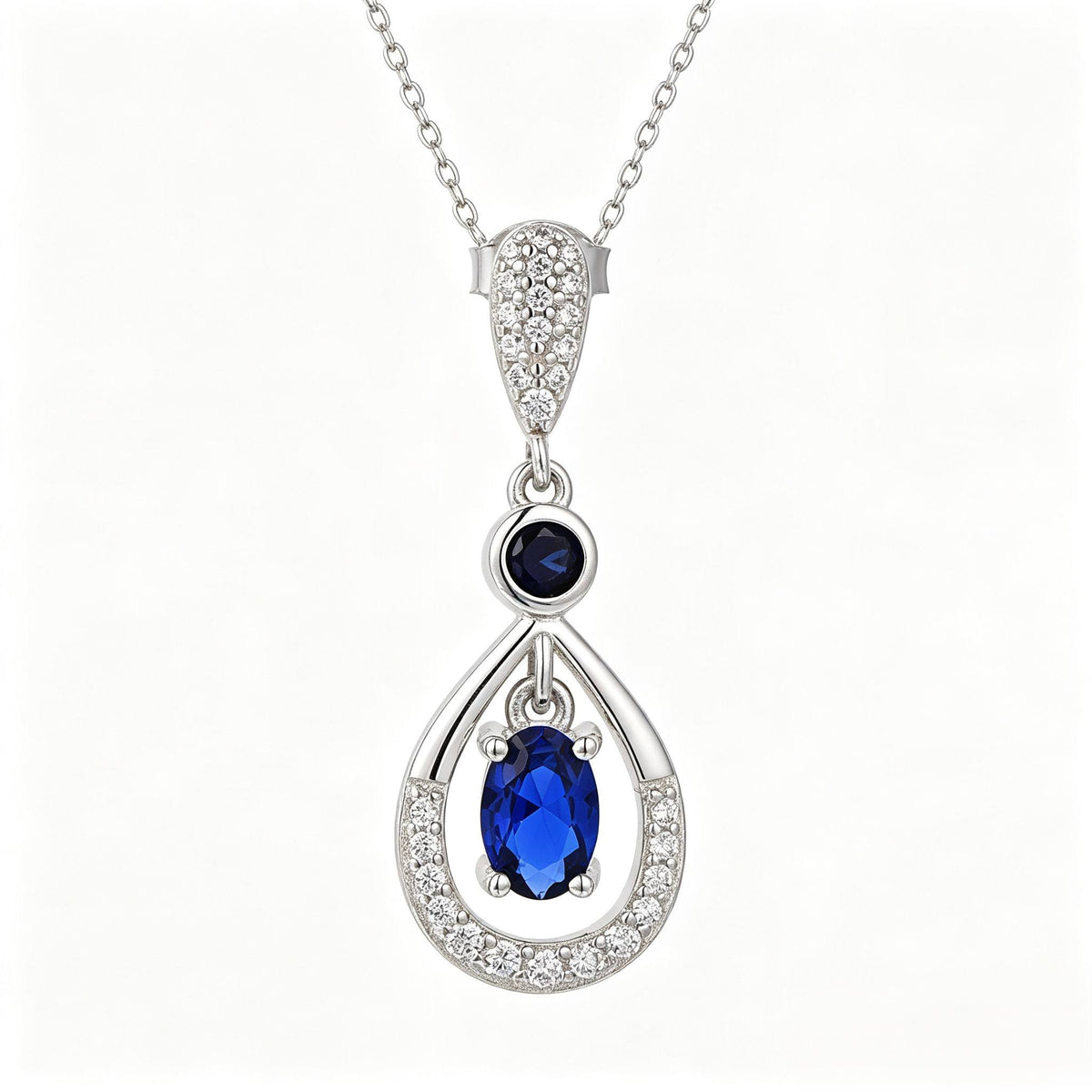 Blue Teardrop Necklace
